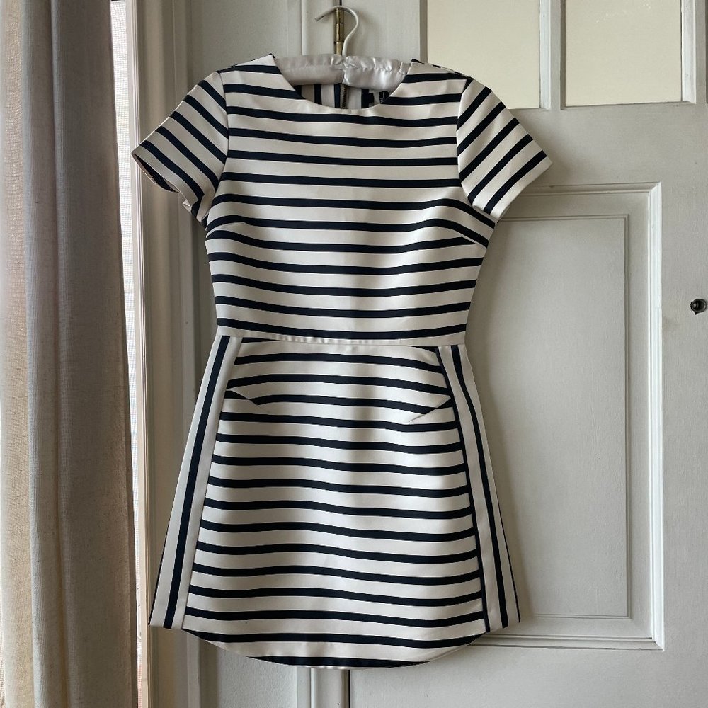 Topshop Satin Stripe Mini Dress - Size 0